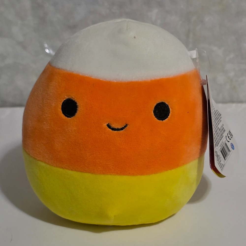 Squishmallows Kellytoy Cannon the Candy Corn Mini Soft Plush 5" Halloween New